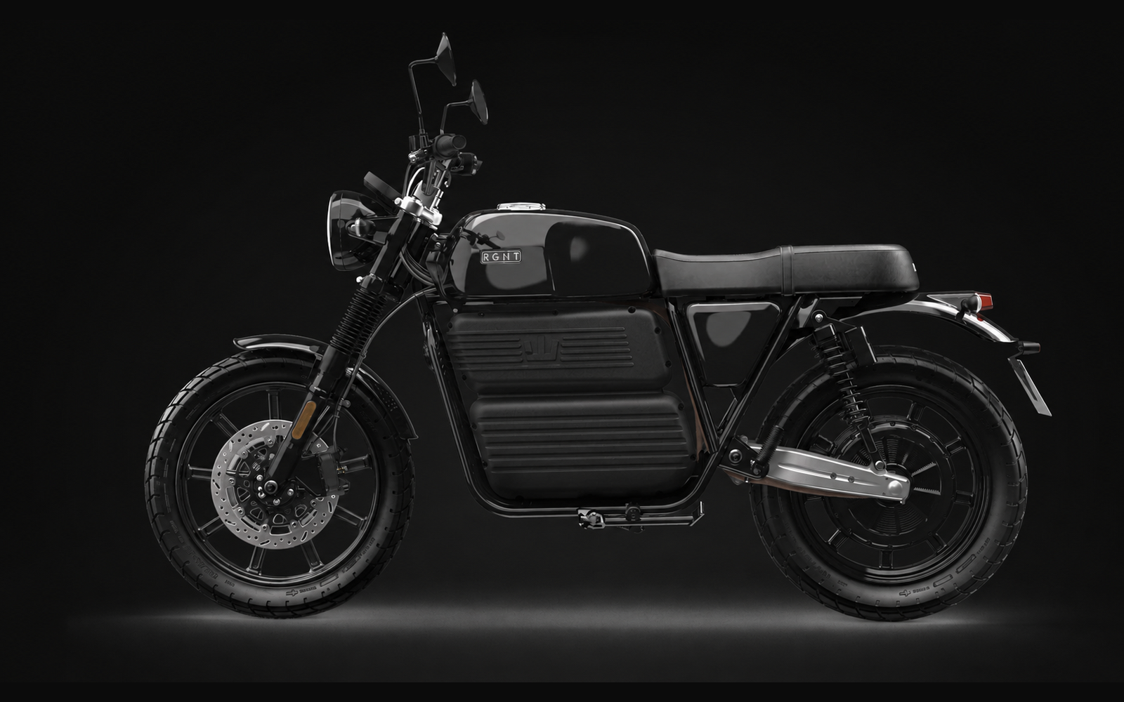 RGNT Street Scrambler electric scrambler motorcycle side profile